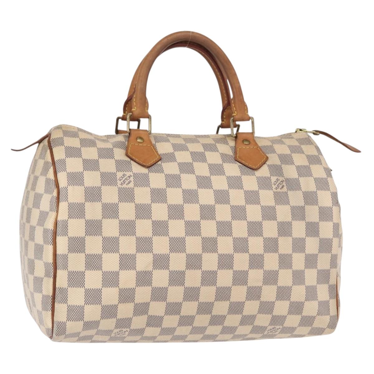 LOUIS VUITTON Damier Azur Speedy 30 Hand Bag N41533 LV Auth 156343