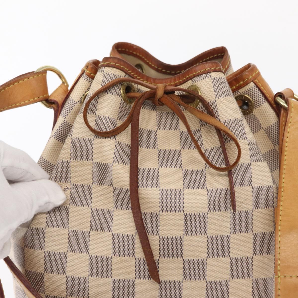 LOUIS VUITTON Damier Azur Noe BB Shoulder Bag N41220 LV Auth 156346