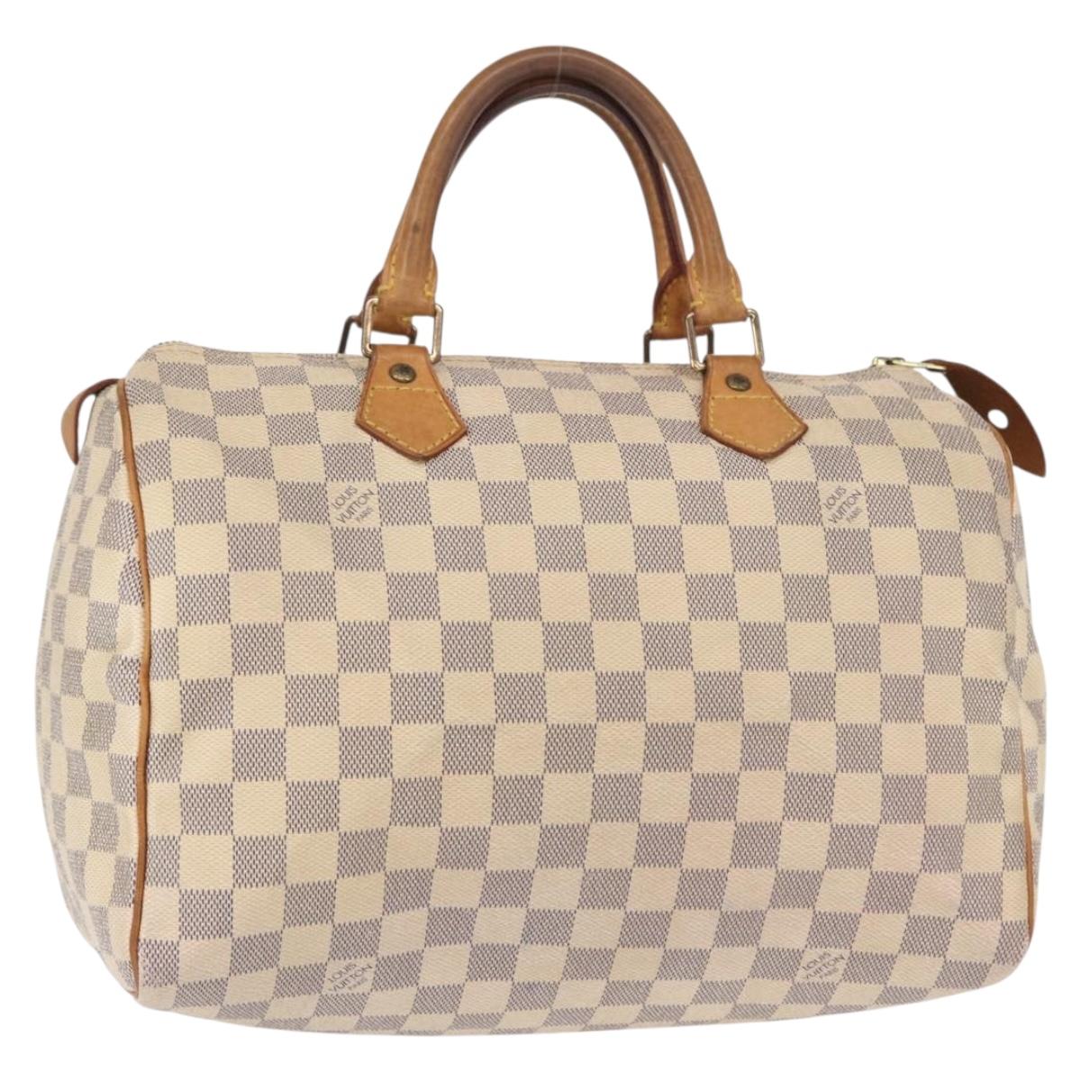 LOUIS VUITTON Damier Azur Speedy 30 Hand Bag N41533 LV Auth 156347
