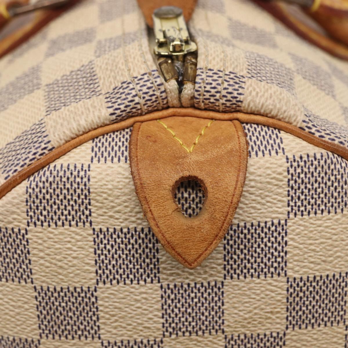 LOUIS VUITTON Damier Azur Speedy 30 Hand Bag N41533 LV Auth 156347