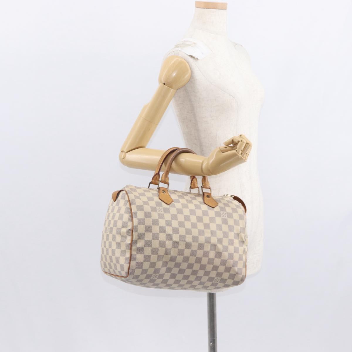 LOUIS VUITTON Damier Azur Speedy 30 Hand Bag N41533 LV Auth 156347