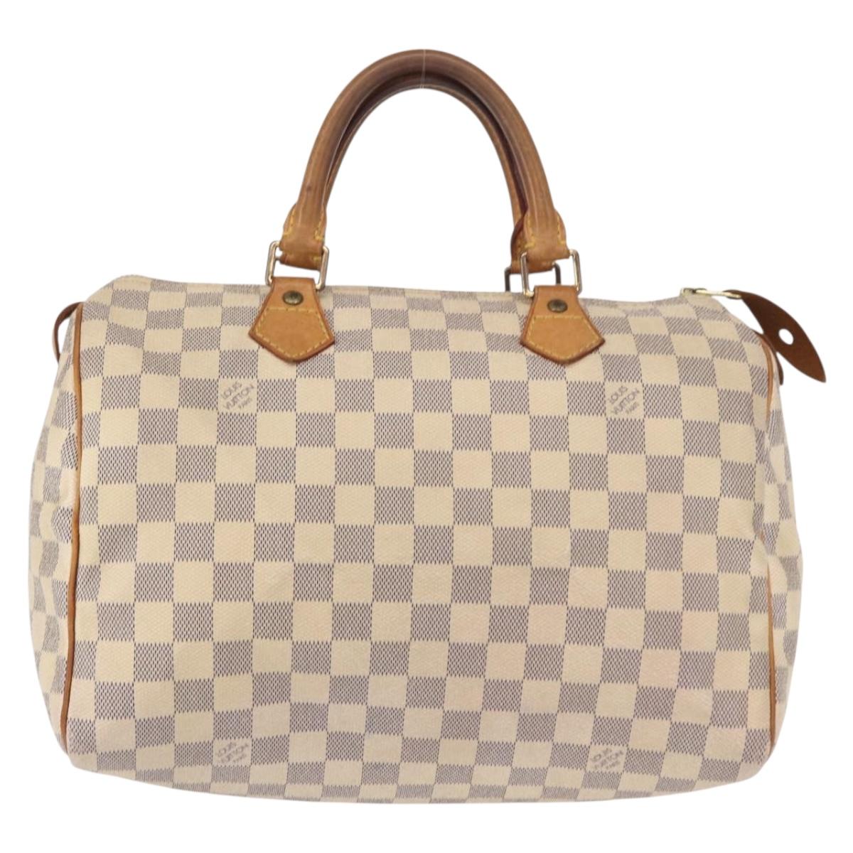 LOUIS VUITTON Damier Azur Speedy 30 Hand Bag N41533 LV Auth 156347