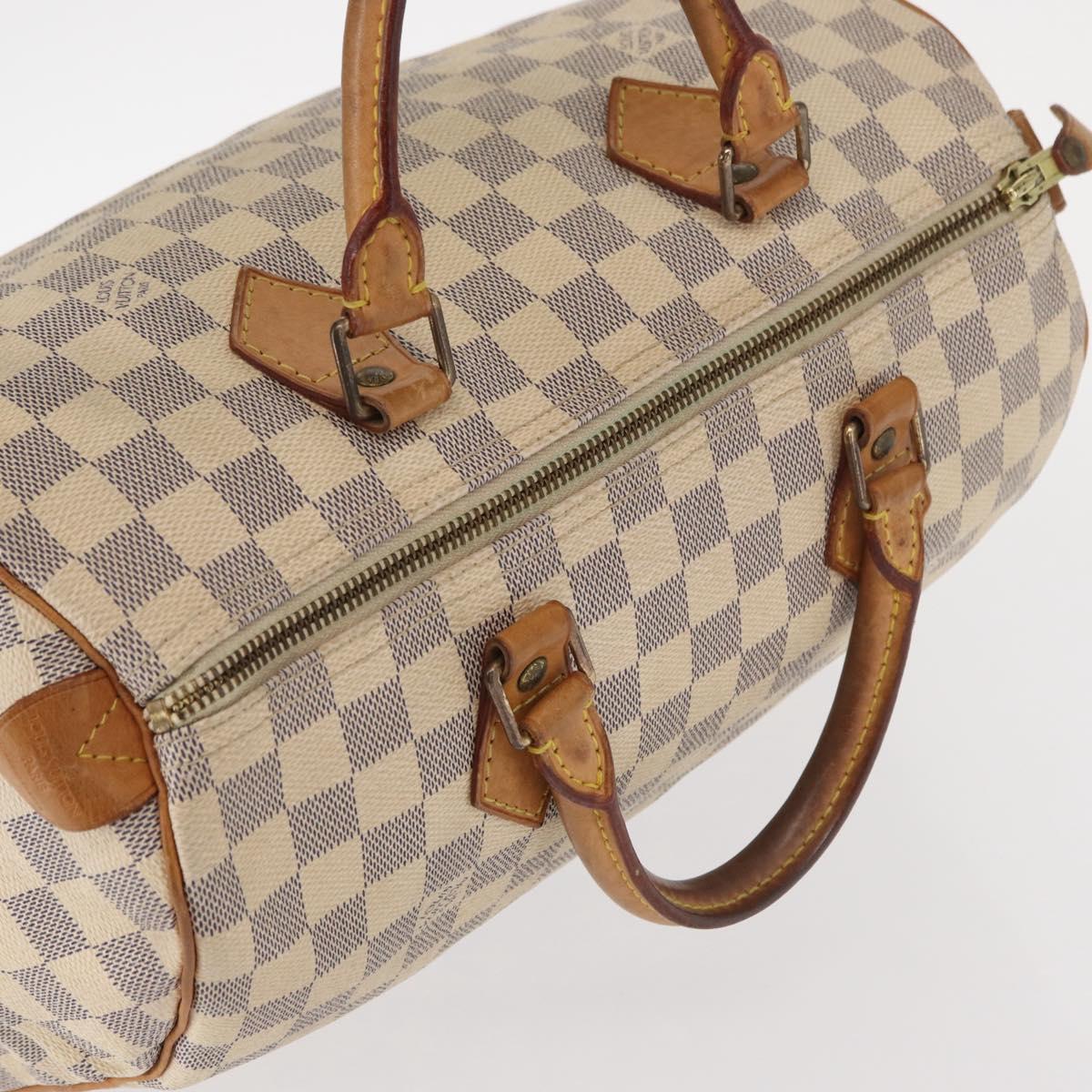 LOUIS VUITTON Damier Azur Speedy 30 Hand Bag N41533 LV Auth 156347