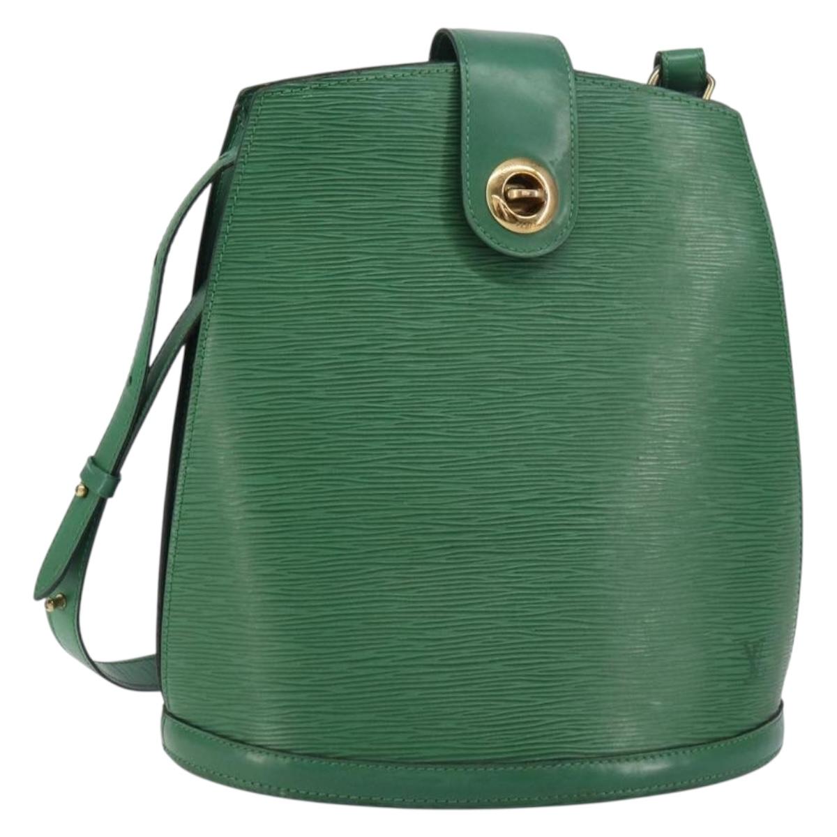 LOUIS VUITTON Epi Cluny Shoulder Bag Green M52254 LV Auth 156348