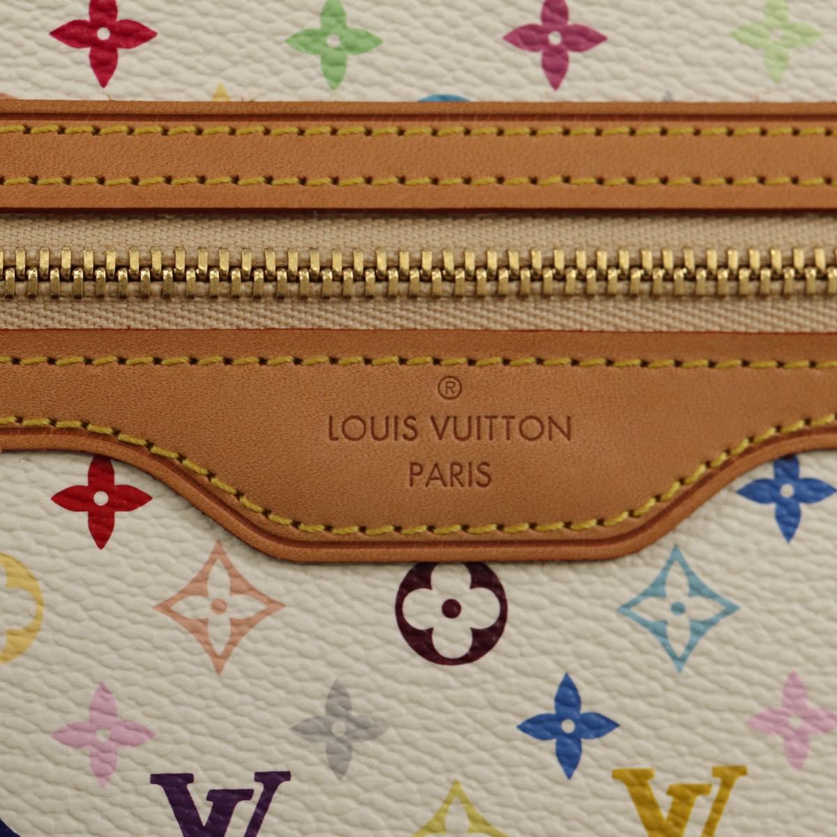 LOUIS VUITTON Monogram Multicolor Pochette GM Pouch White M60027 Auth 156352SV