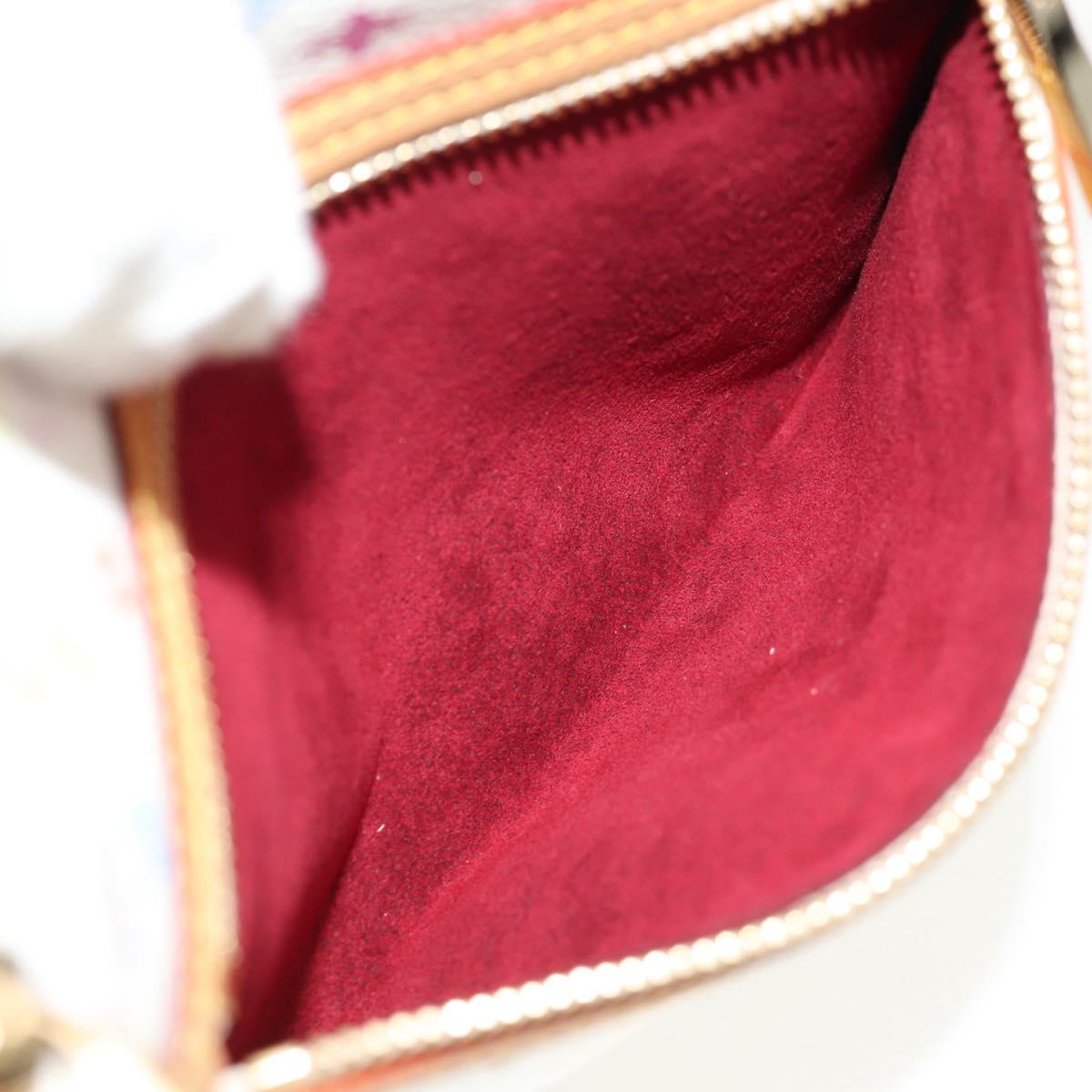 LOUIS VUITTON Monogram Multicolor Pochette GM Pouch White M60027 Auth 156352SV