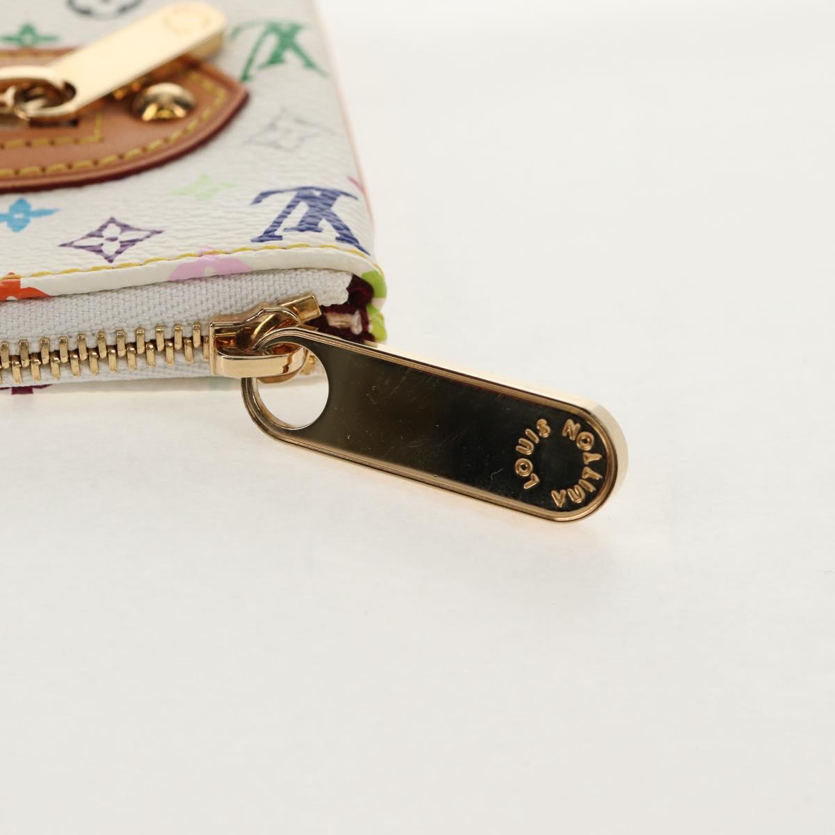 LOUIS VUITTON Monogram Multicolor Pochette GM Pouch White M60027 Auth 156352SV