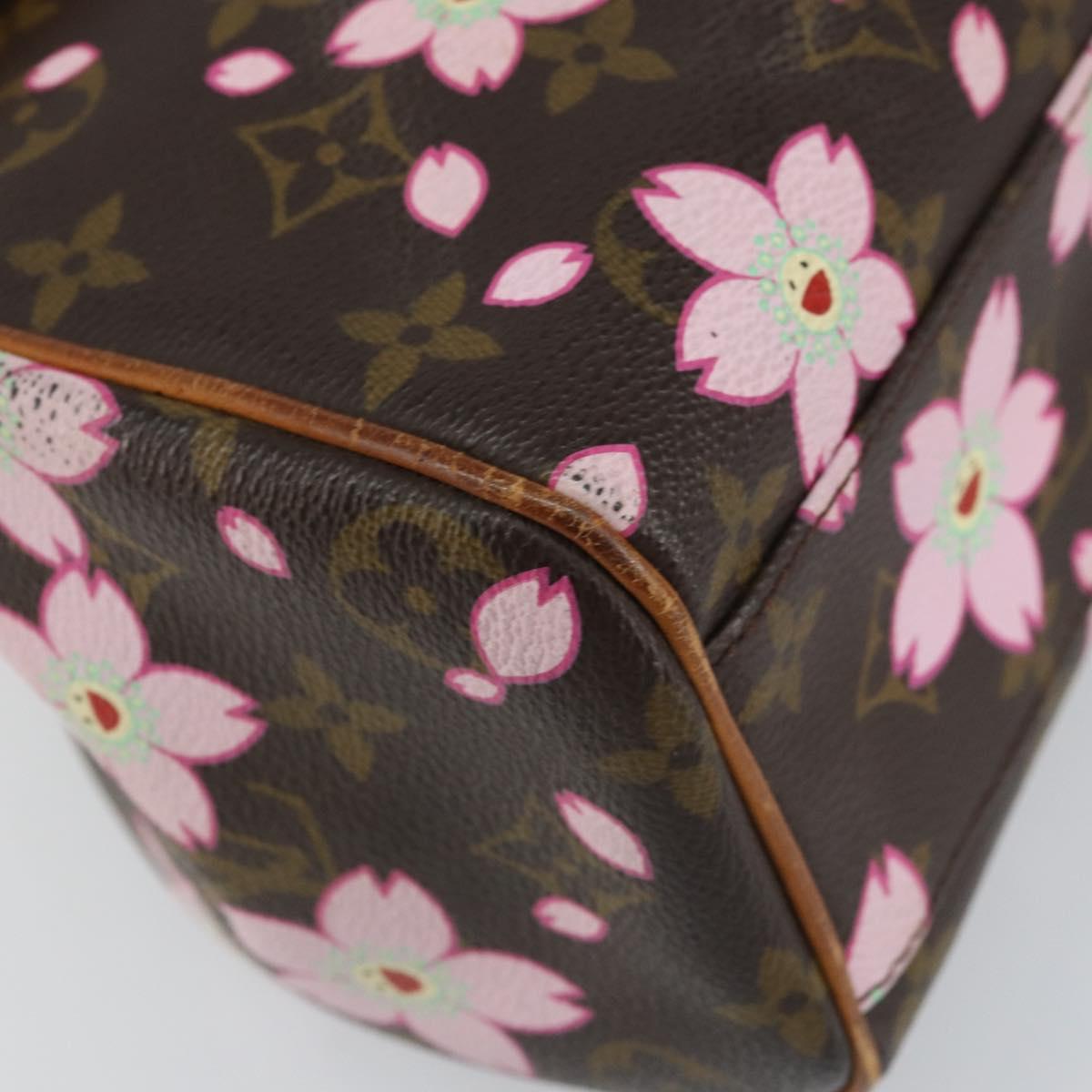 LOUIS VUITTON Monogram Cherry Blossom Sac Retro PM Hand Bag M92012 Auth 156357V