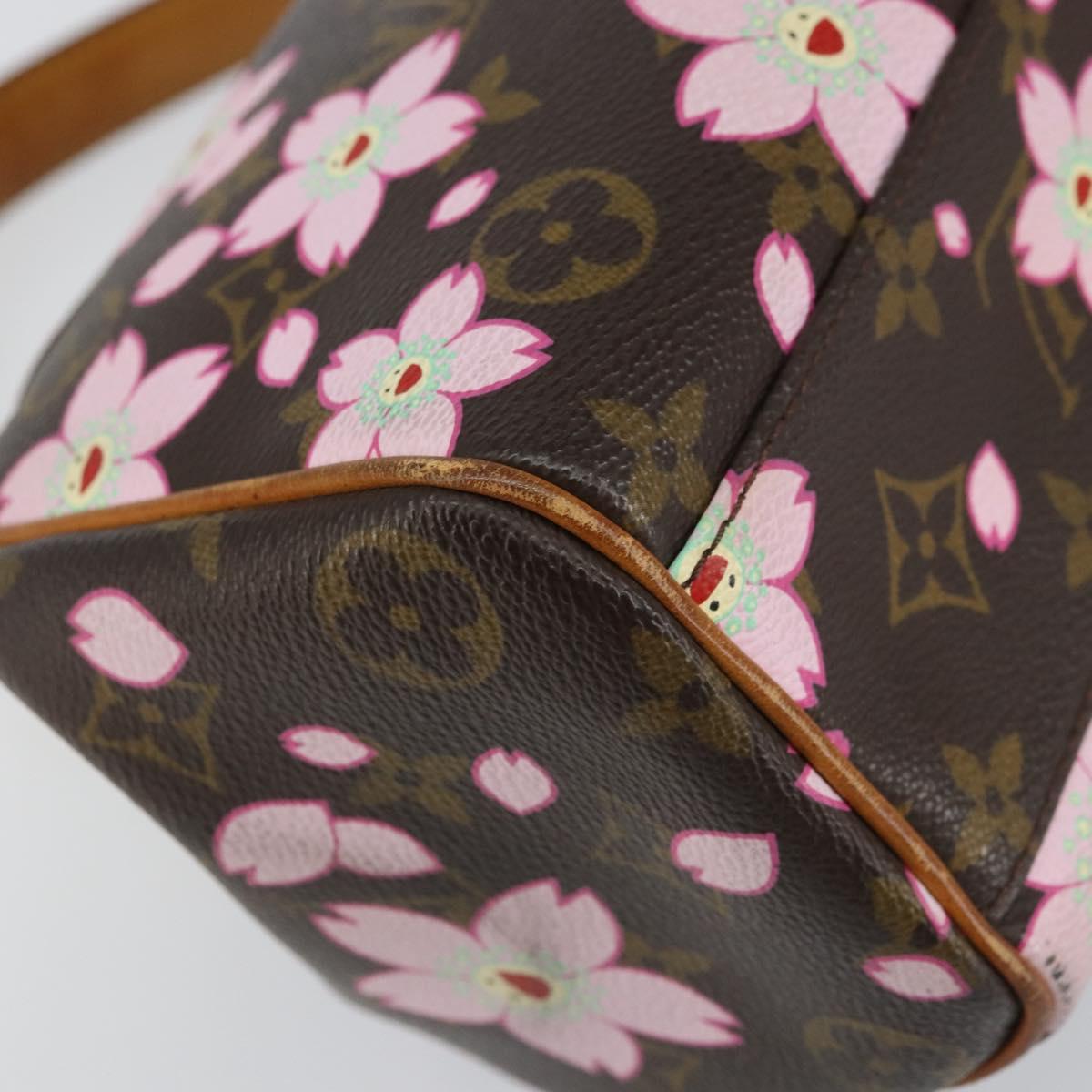 LOUIS VUITTON Monogram Cherry Blossom Sac Retro PM Hand Bag M92012 Auth 156357V