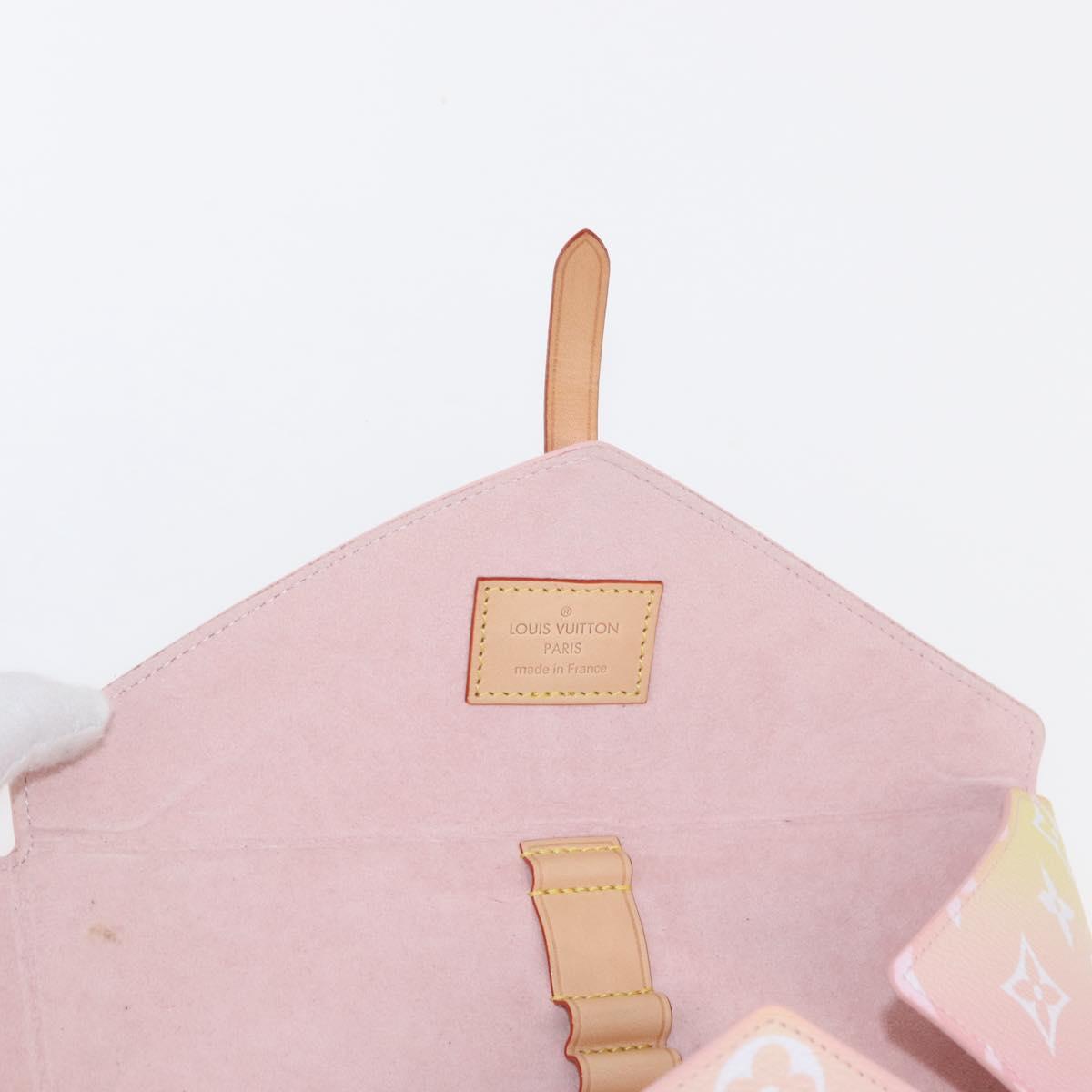 LOUIS VUITTON Monogram Etoui 6 Pailles Pouch Pink GI0621 LV Auth 156366M
