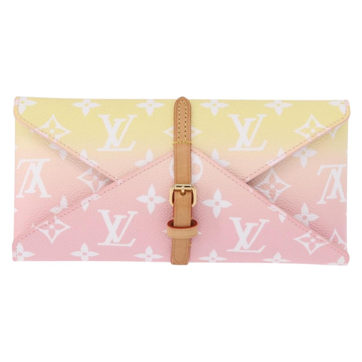 LOUIS VUITTON Monogram Etoui 6 Pailles Pouch Pink GI0621 LV Auth 156366M