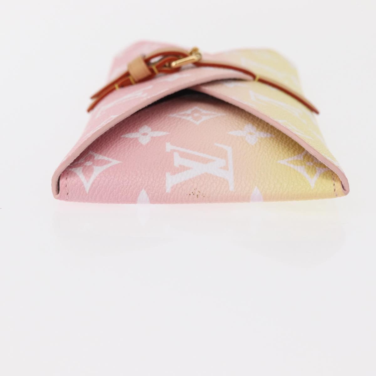 LOUIS VUITTON Monogram Etoui 6 Pailles Pouch Pink GI0621 LV Auth 156366M