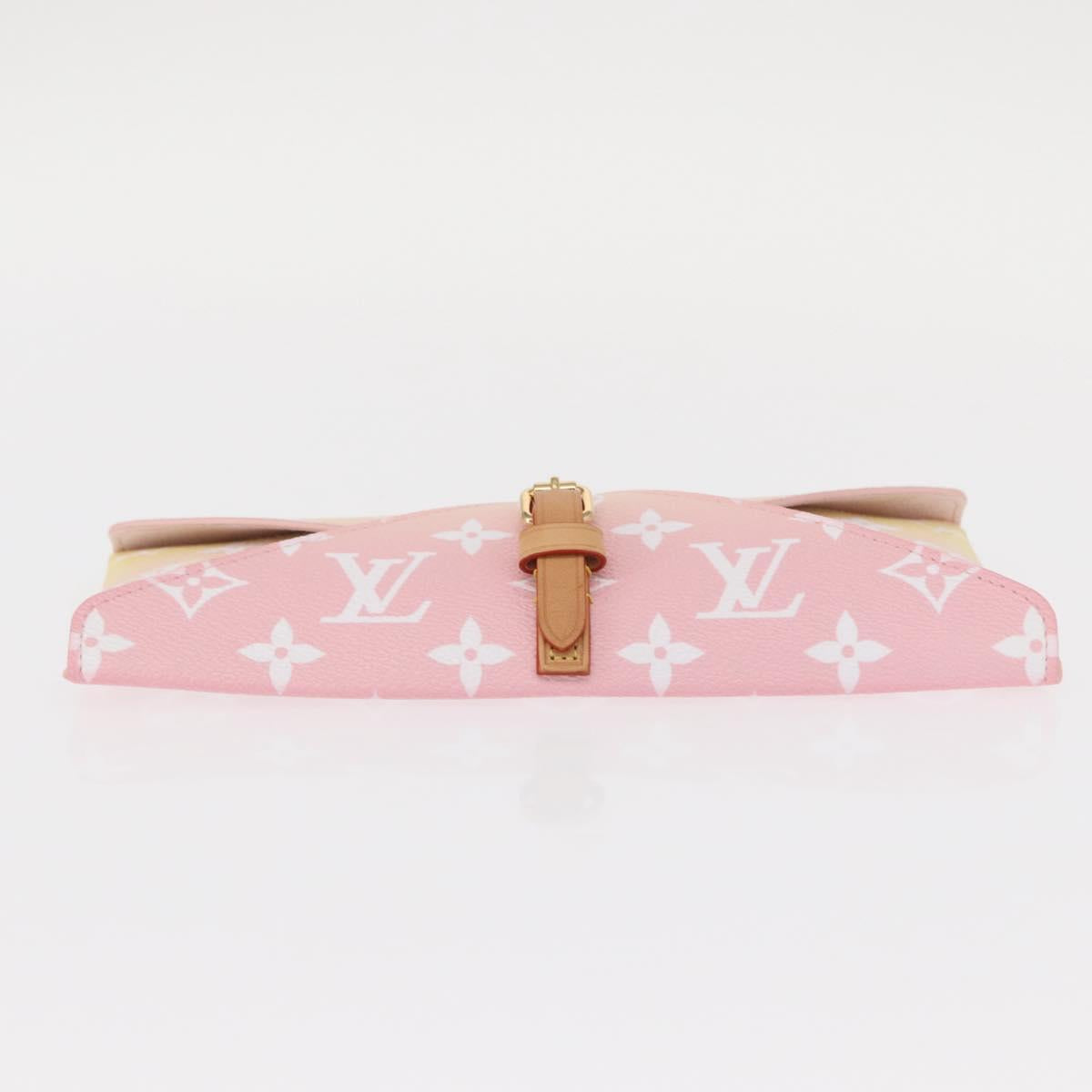 LOUIS VUITTON Monogram Etoui 6 Pailles Pouch Pink GI0621 LV Auth 156366M