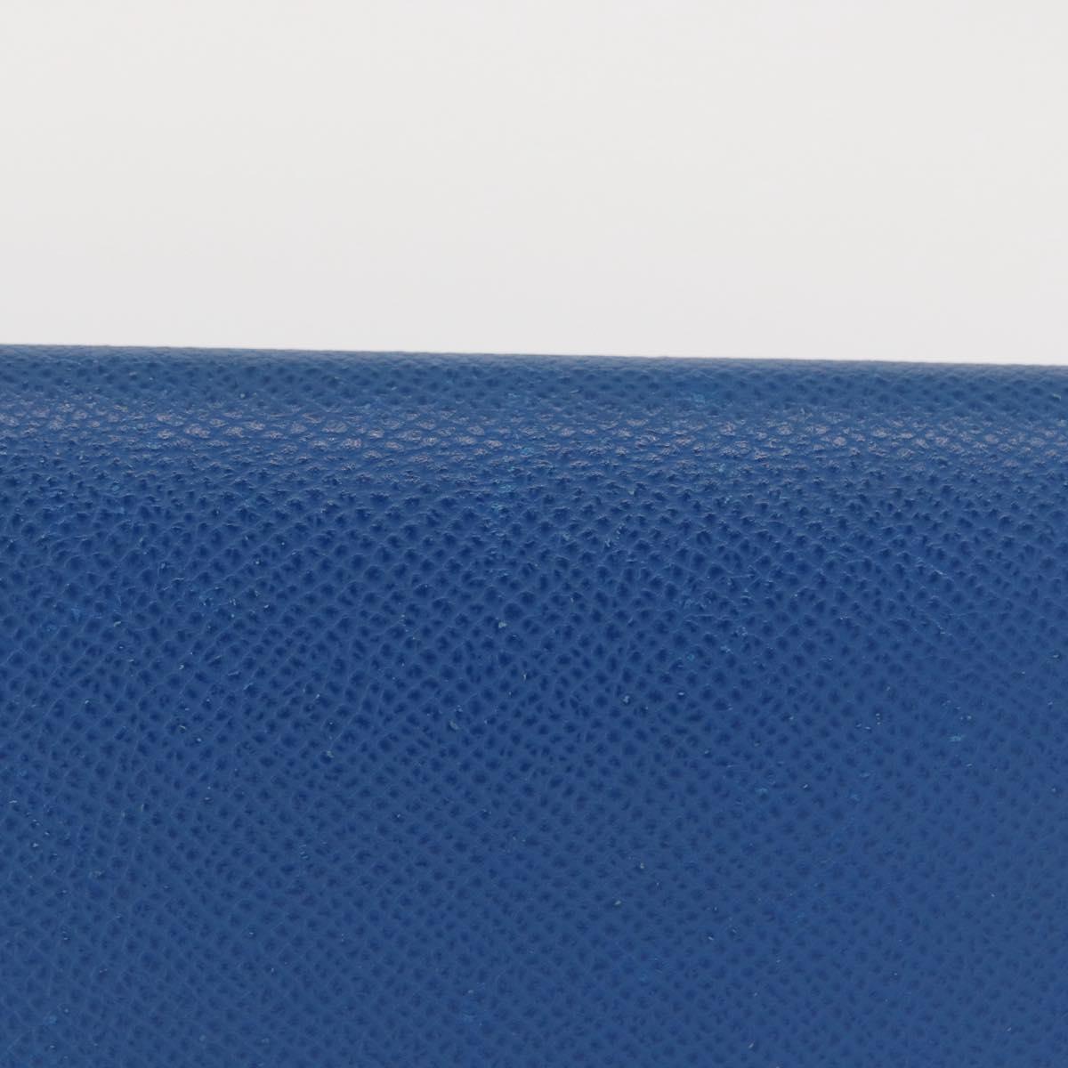 HERMES Passant Long Sangrecaval Long Wallet Leather Blue Auth 156370M