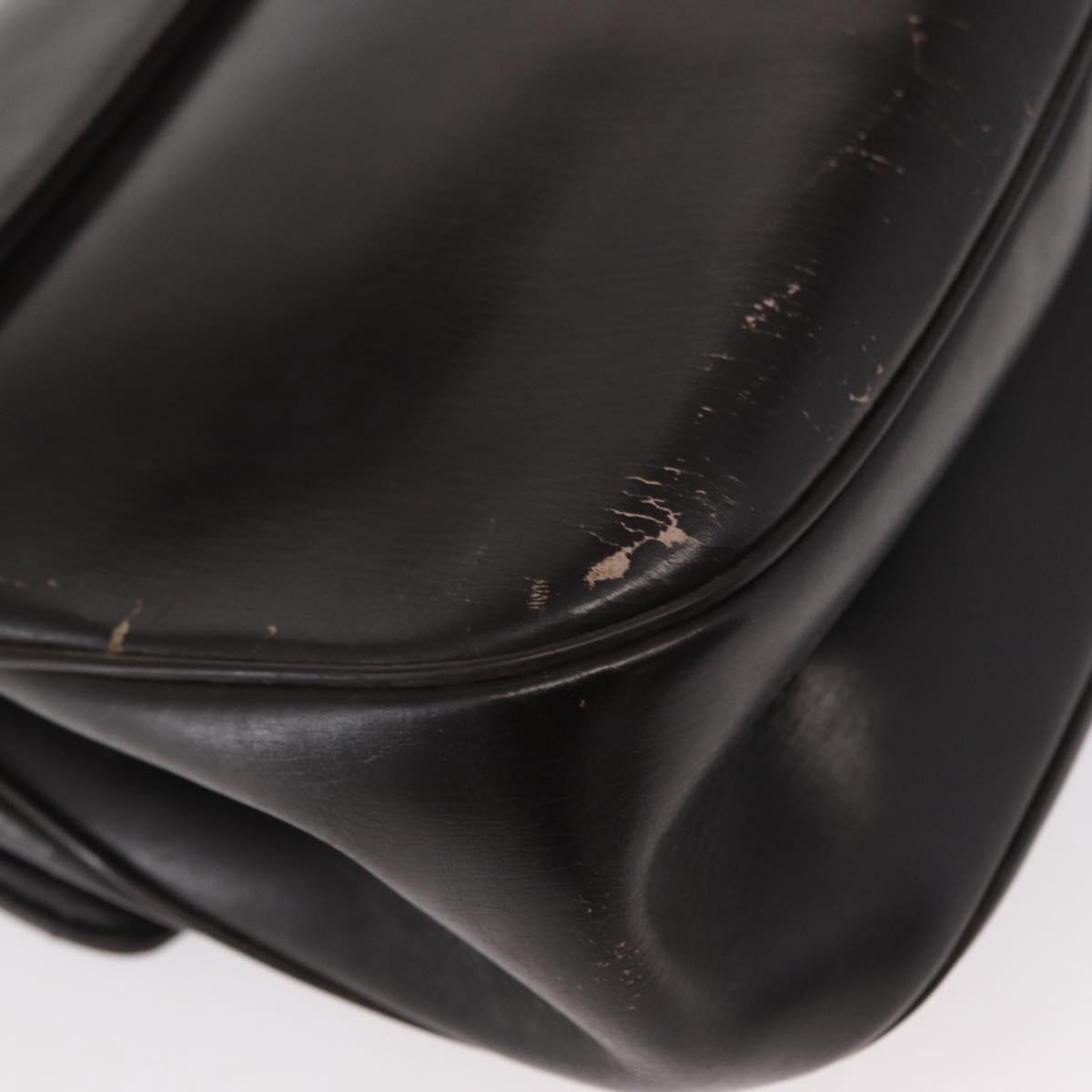 Christian Dior Trotter Canvas Hand Bag Leather Brown Gold Auth 156377