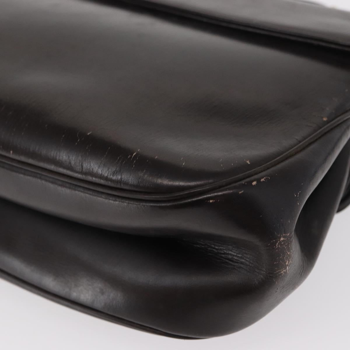 Christian Dior Trotter Canvas Hand Bag Leather Brown Gold Auth 156377