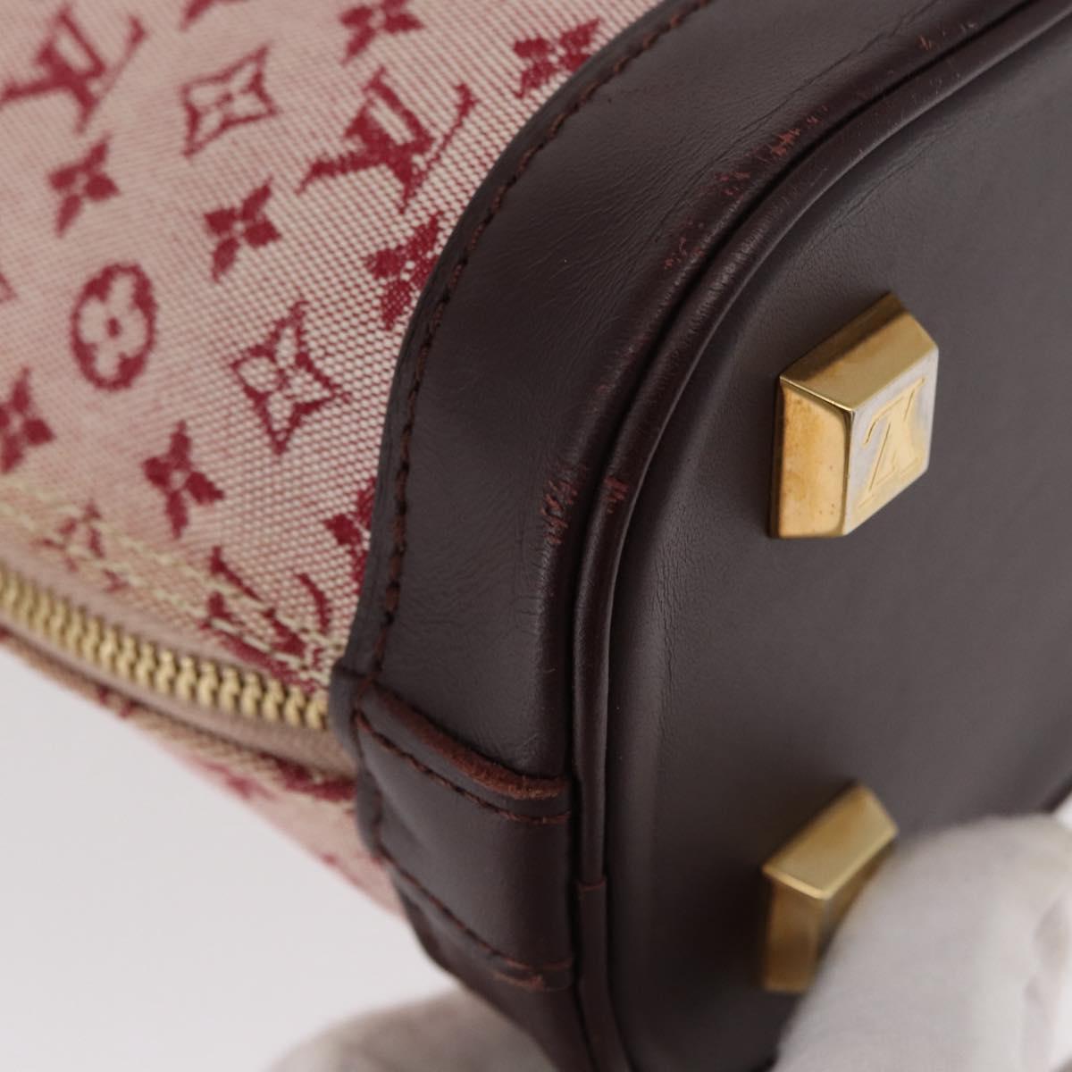 LOUIS VUITTON Monogram Mini Alma Haut Hand Bag Red M92204 LV Auth 156384