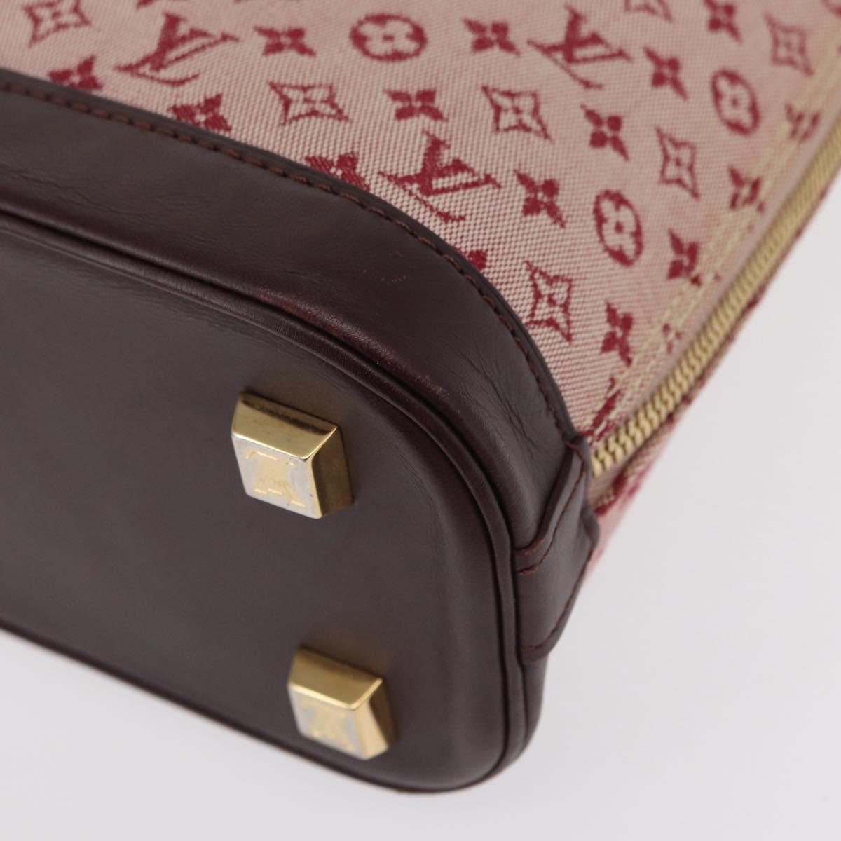 LOUIS VUITTON Monogram Mini Alma Haut Hand Bag Red M92204 LV Auth 156384