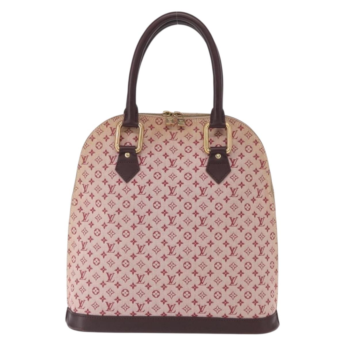 LOUIS VUITTON Monogram Mini Alma Haut Hand Bag Red M92204 LV Auth 156384