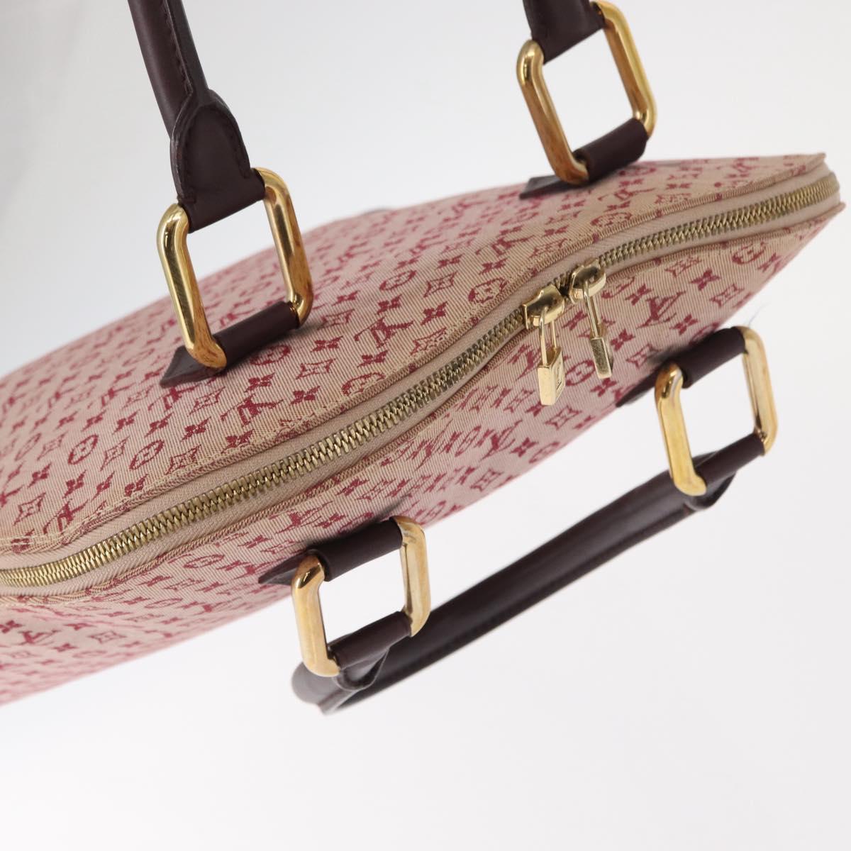 LOUIS VUITTON Monogram Mini Alma Haut Hand Bag Red M92204 LV Auth 156384