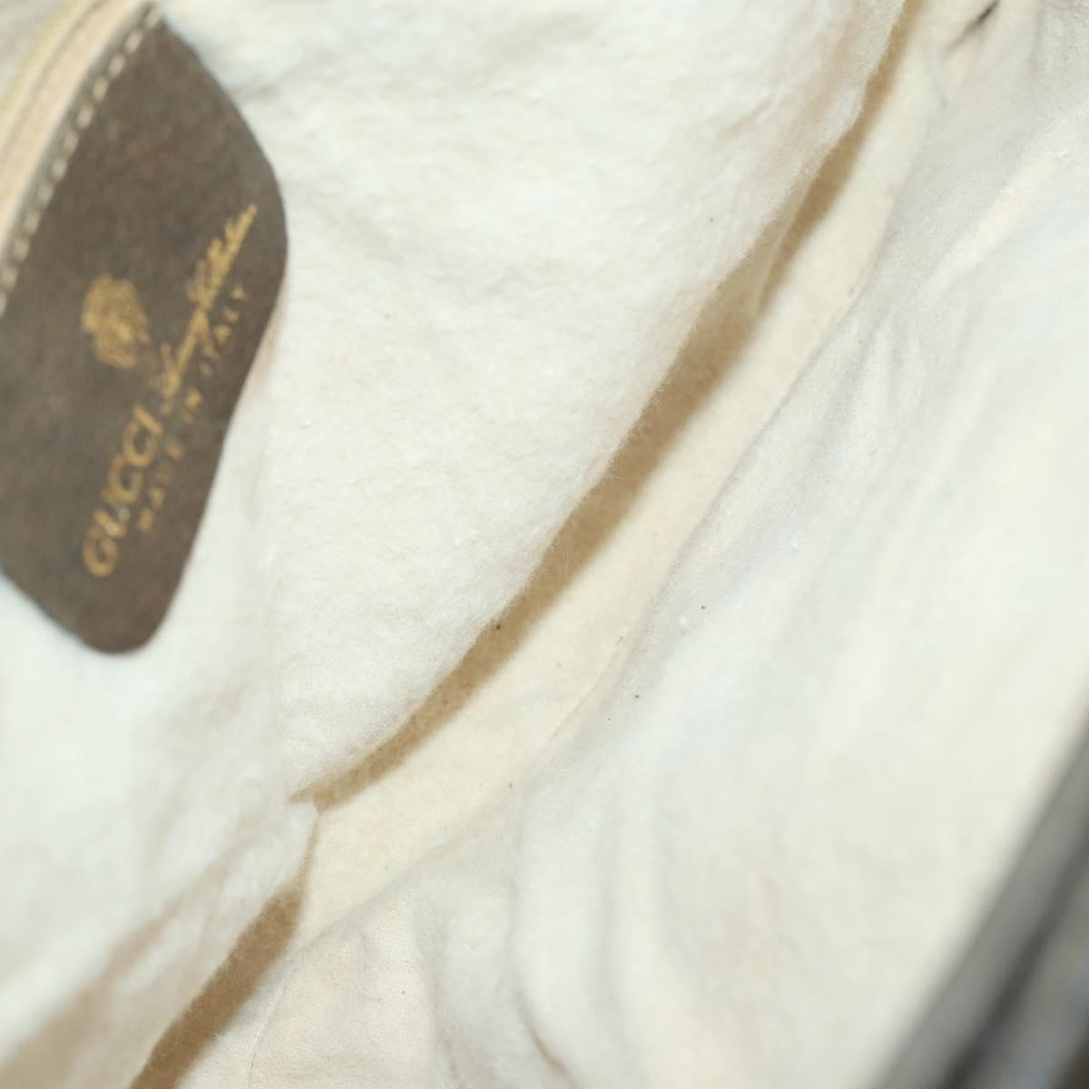 GUCCI GG Supreme Web Sherry Line Bag PVC Beige Gold 41 001 4085 Auth 156428