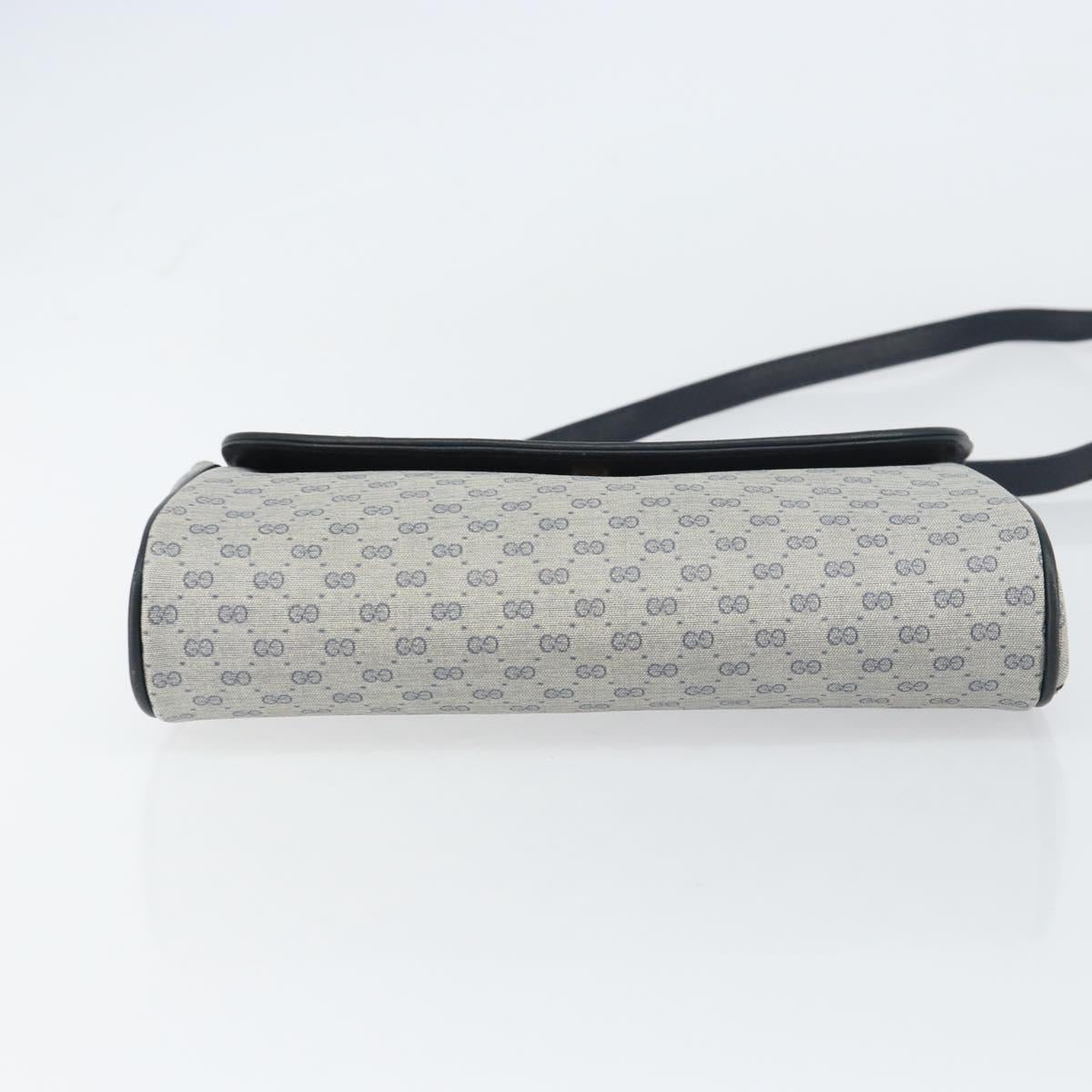 GUCCI Micro GG Supreme Shoulder Bag PVC Navy Gold 004 14 1923 Auth 156431