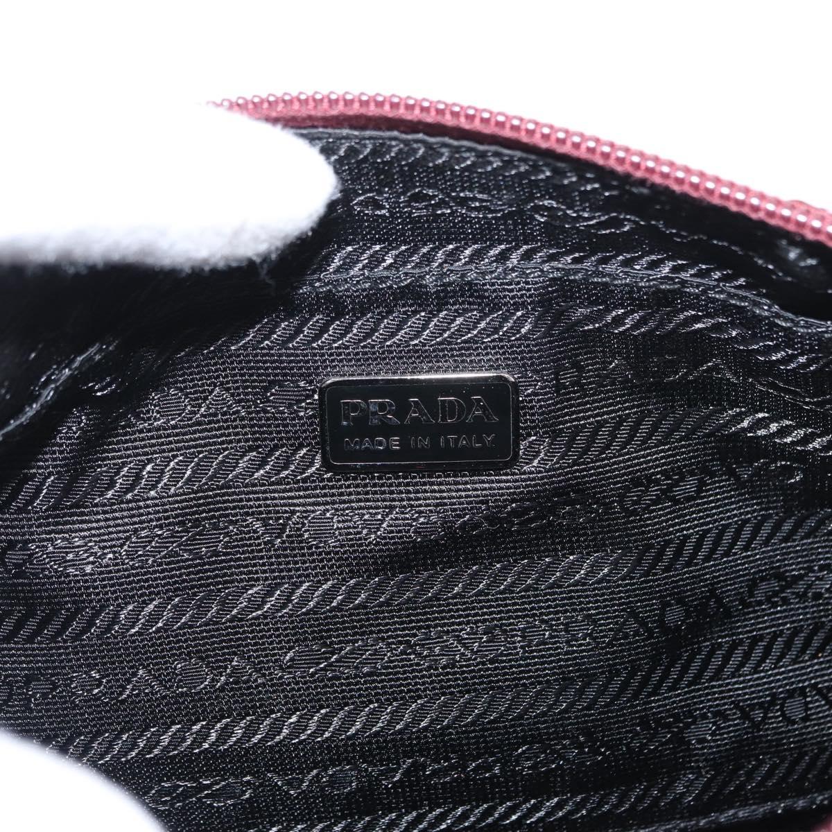 PRADA Shoulder Bag Nylon Pink Silver Auth 156460