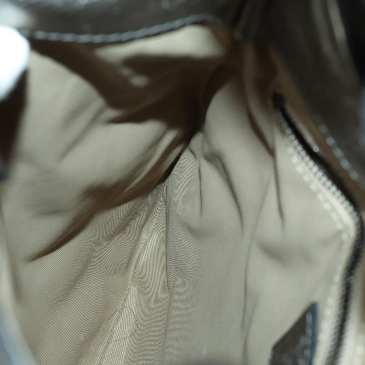 BURBERRY Nova Check Shoulder Bag PVC Beige Silver Auth 156476