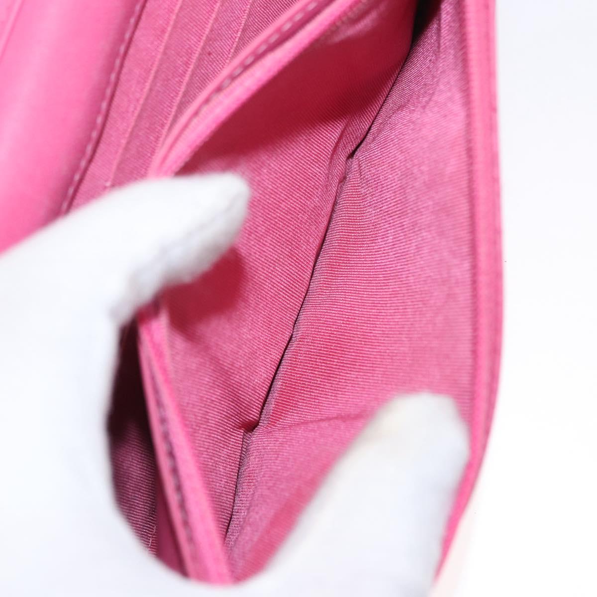 CHANEL Chain Shoulder Bag Leather Pink Silver CC Auth 156508