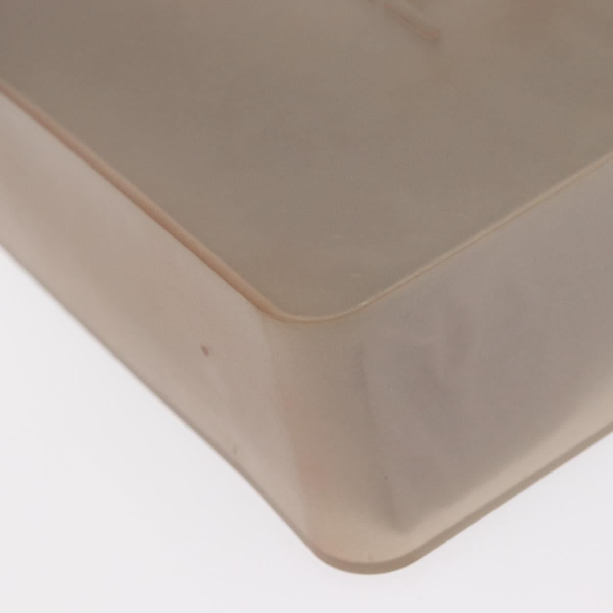 CHANEL Tote Bag rubber Gray CC Auth 156516