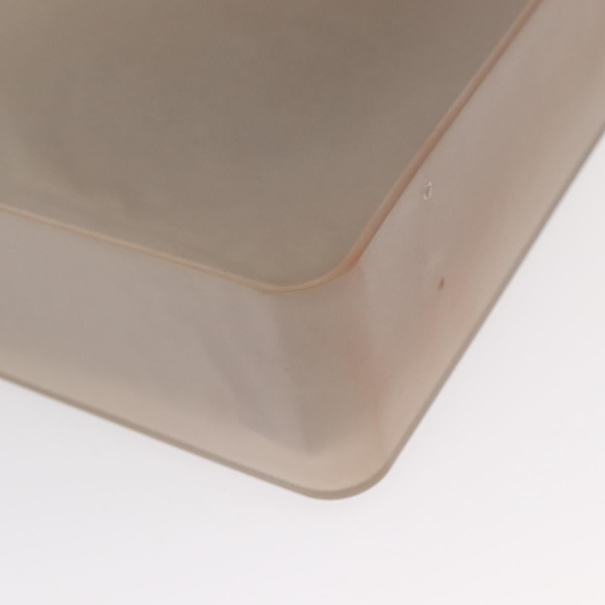 CHANEL Tote Bag rubber Gray CC Auth 156516