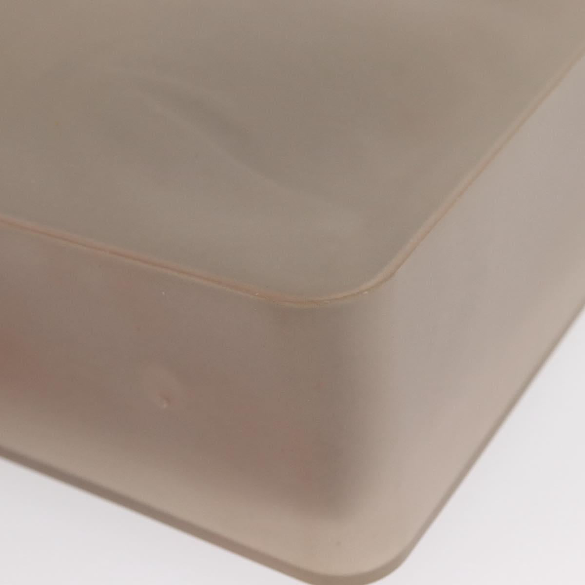 CHANEL Tote Bag rubber Gray CC Auth 156516