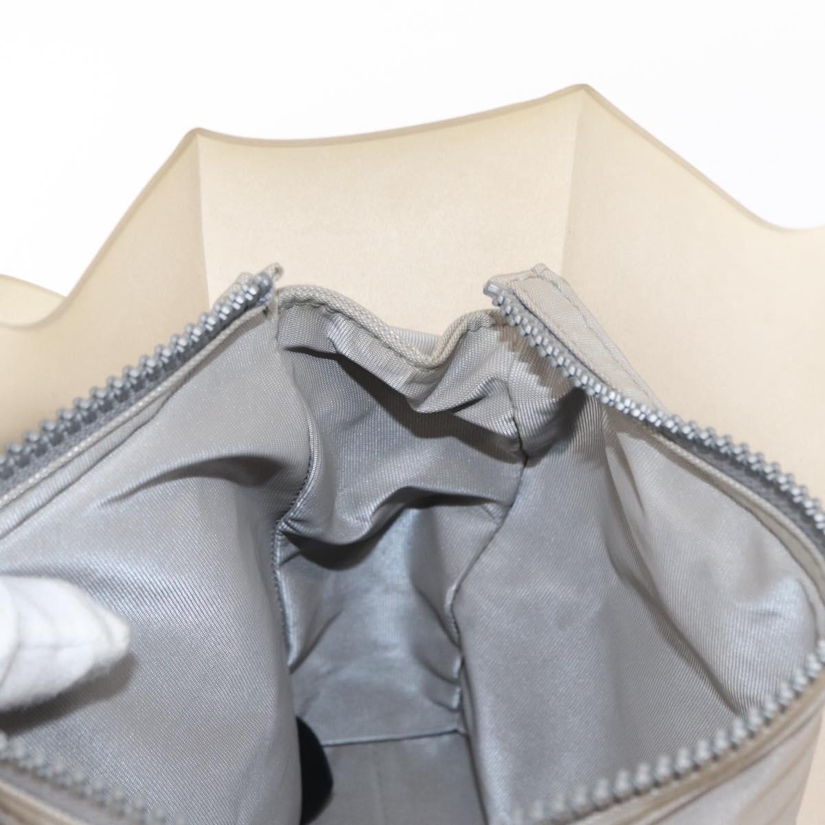 CHANEL Tote Bag rubber Gray CC Auth 156516