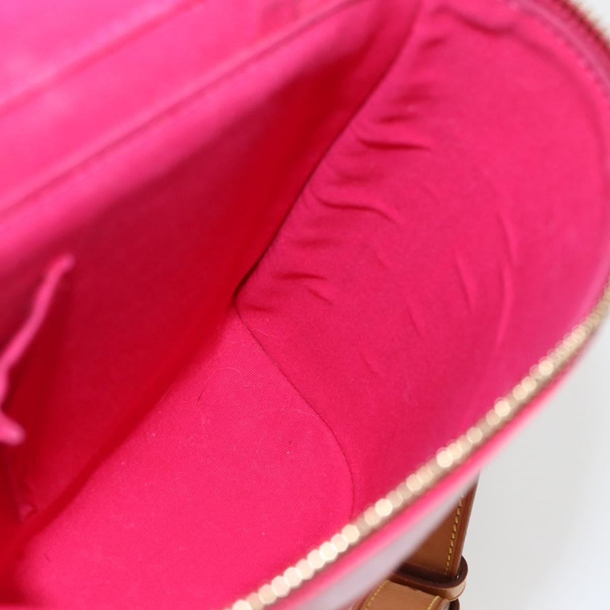 LOUIS VUITTON Vernis Sullivan Vertical Bag Fuchsia Pink M91259 LV Auth 156526V