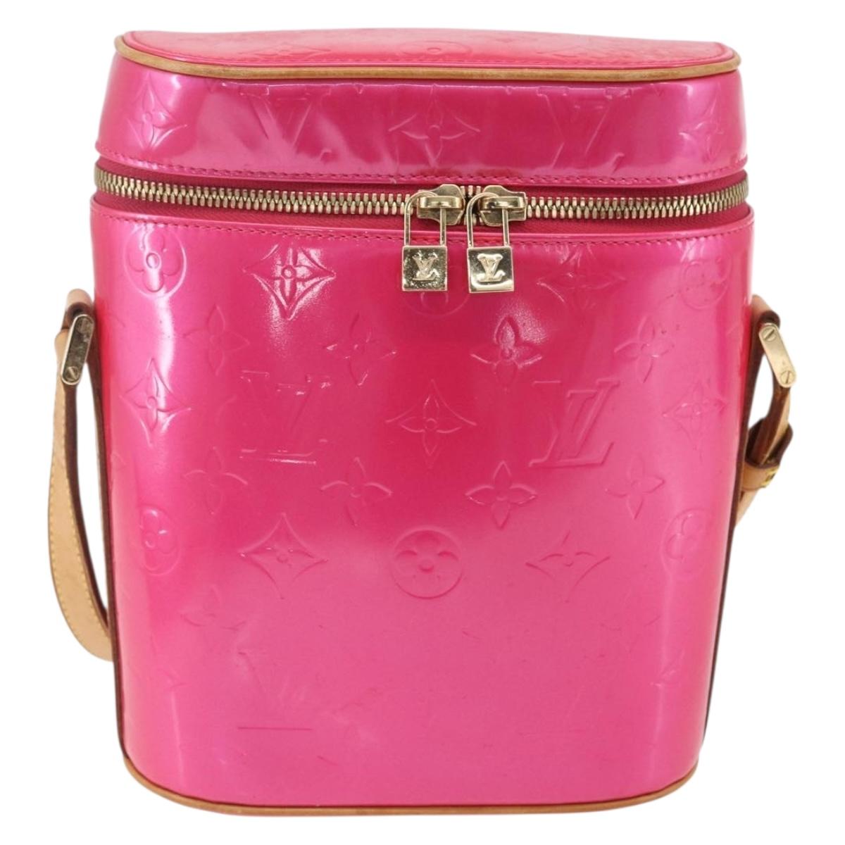 LOUIS VUITTON Vernis Sullivan Vertical Bag Fuchsia Pink M91259 LV Auth 156526V
