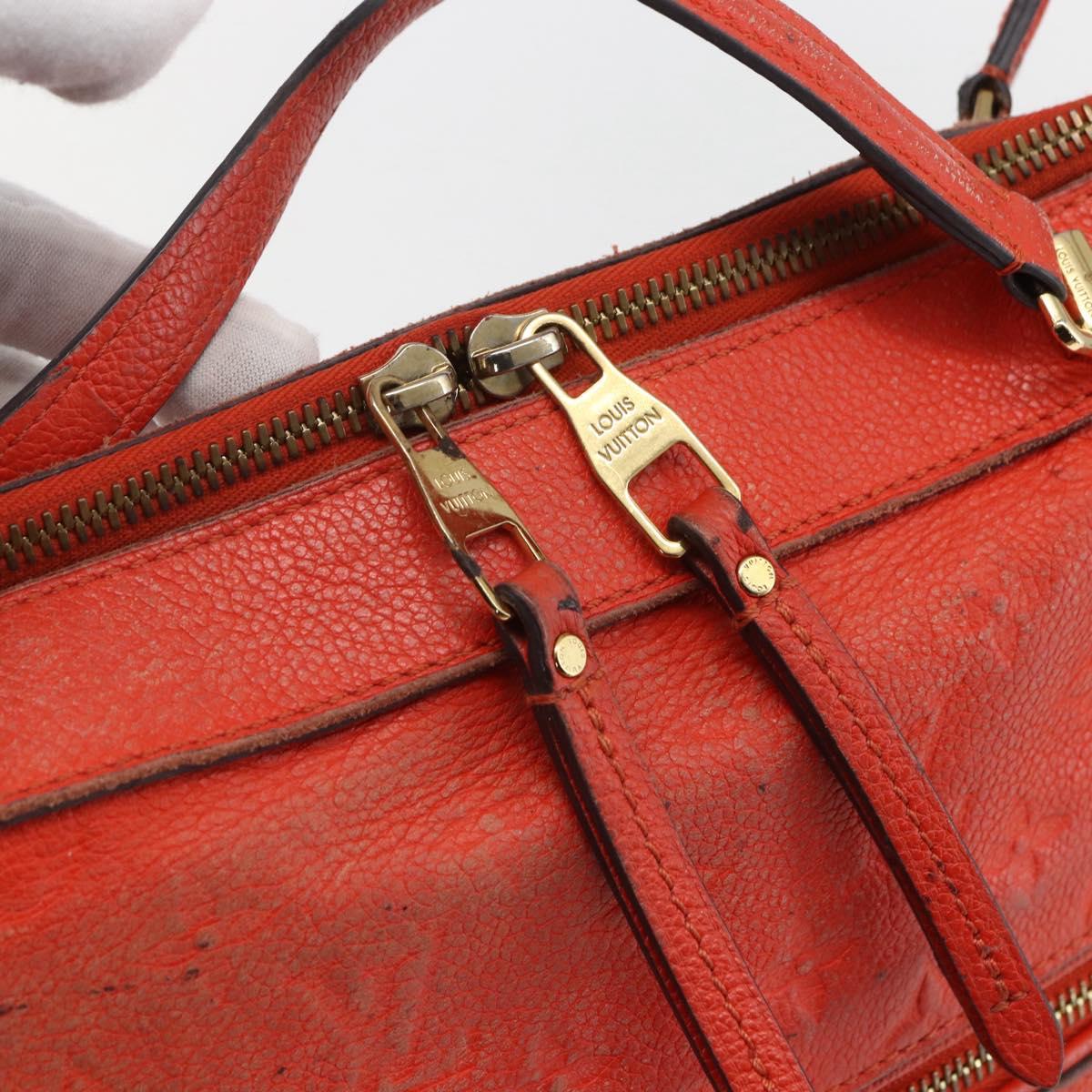 LOUIS VUITTON Empreinte Bastille PM Bag 2way Red Slys M41169 Auth 156541