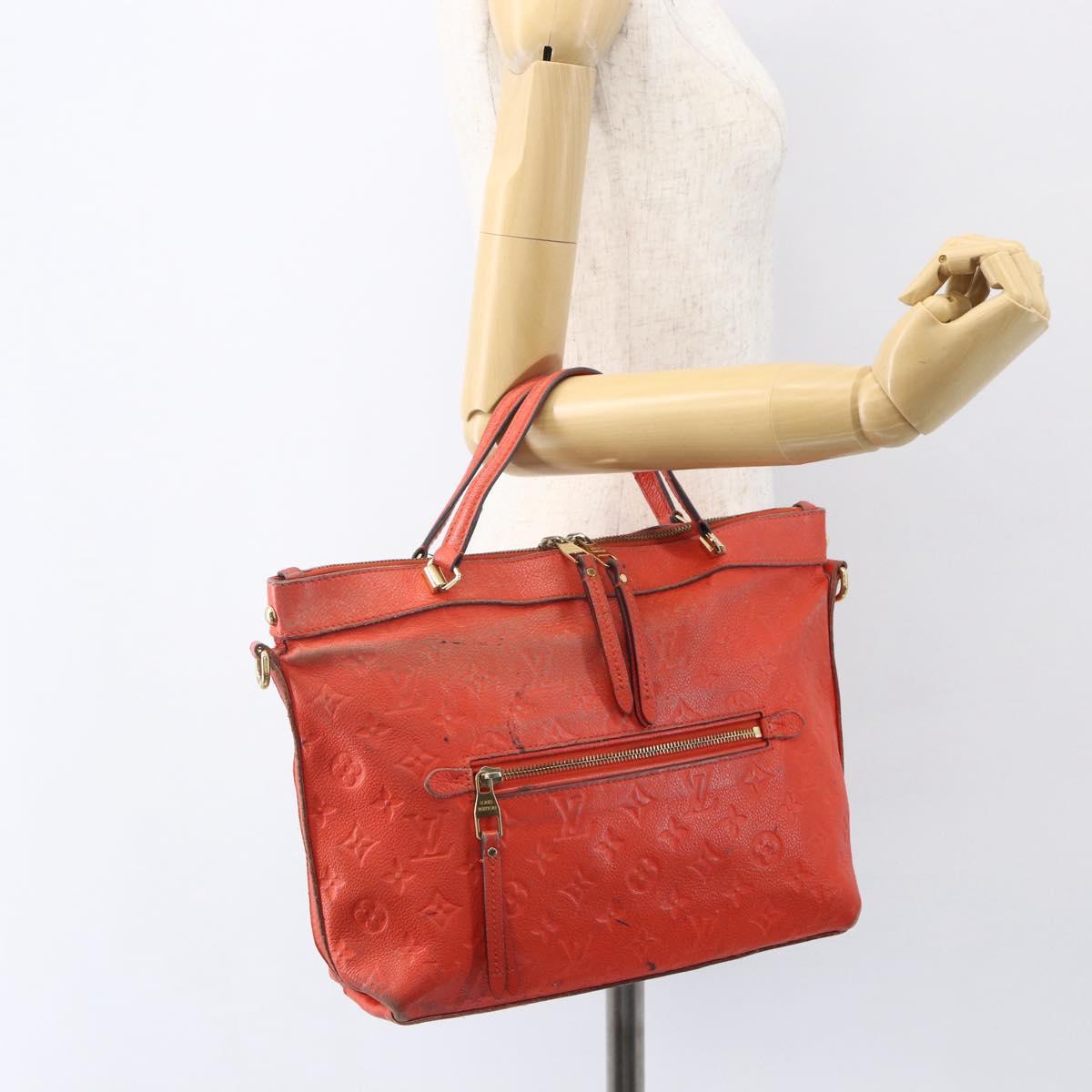 LOUIS VUITTON Empreinte Bastille PM Bag 2way Red Slys M41169 Auth 156541