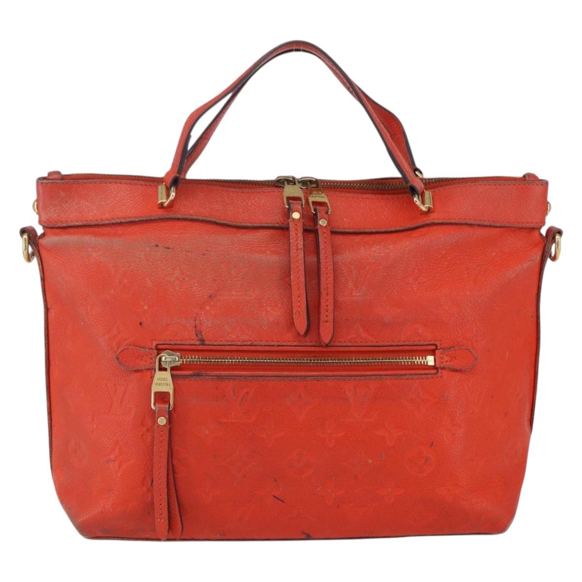 LOUIS VUITTON Empreinte Bastille PM Bag 2way Red Slys M41169 Auth 156541