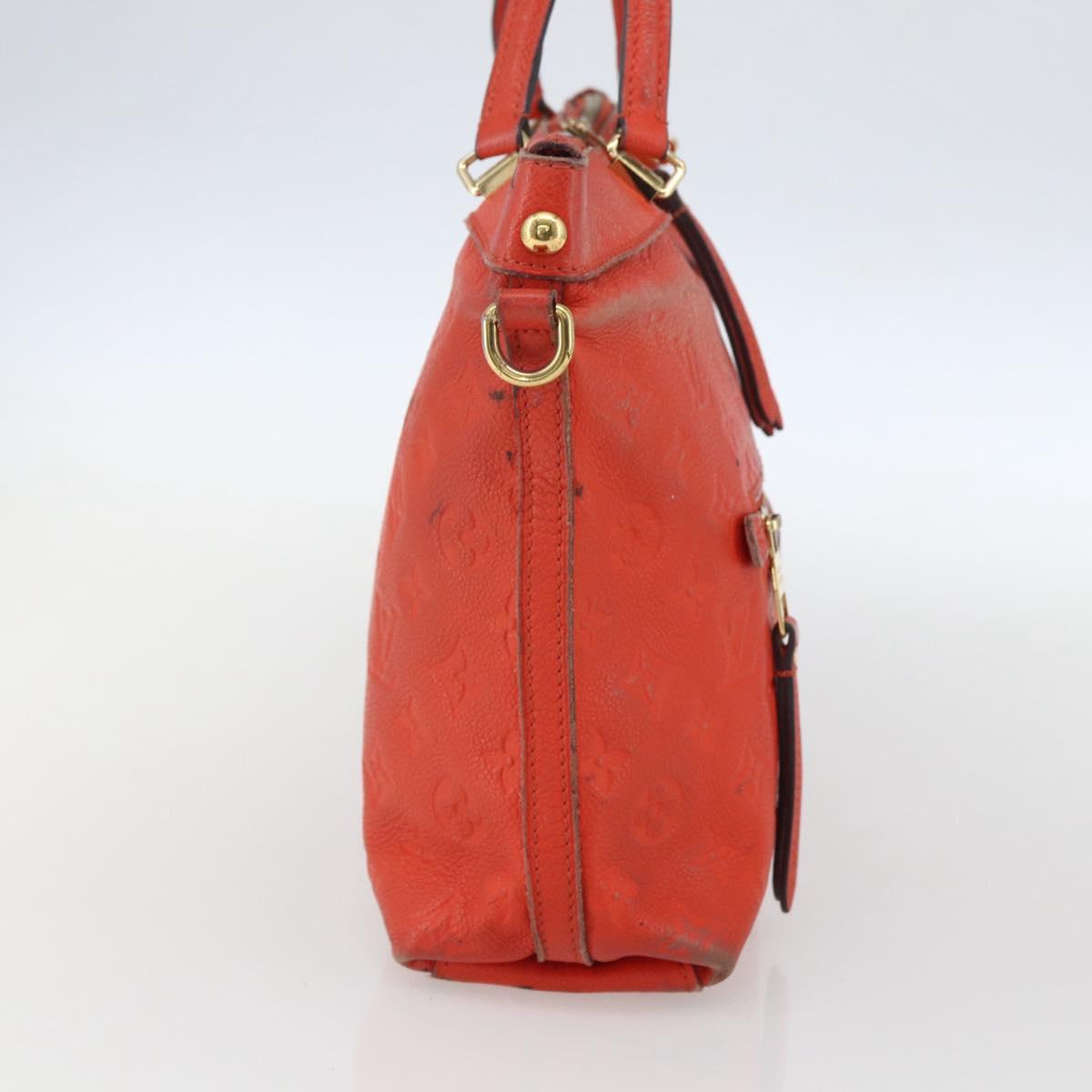 LOUIS VUITTON Empreinte Bastille PM Bag 2way Red Slys M41169 Auth 156541