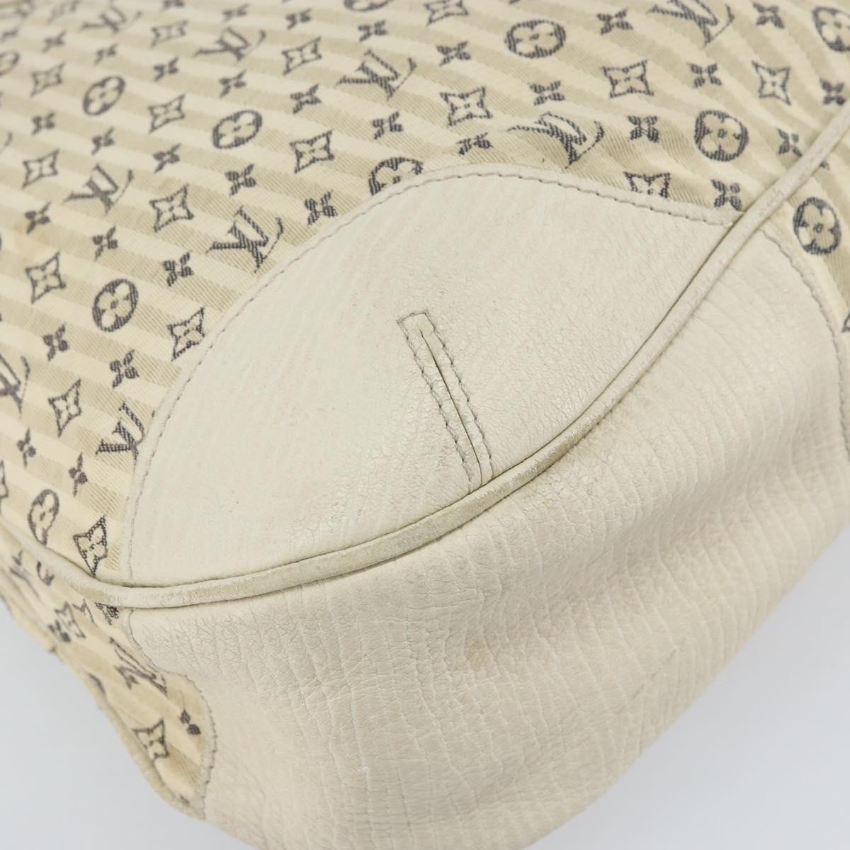 LOUIS VUITTON Monogram Mini Lin Croisette Marina GM Bag Blue M95492 Auth 156543
