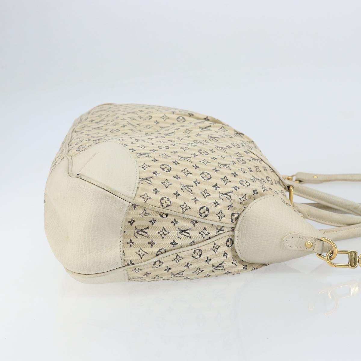 LOUIS VUITTON Monogram Mini Lin Croisette Marina GM Bag Blue M95492 Auth 156543