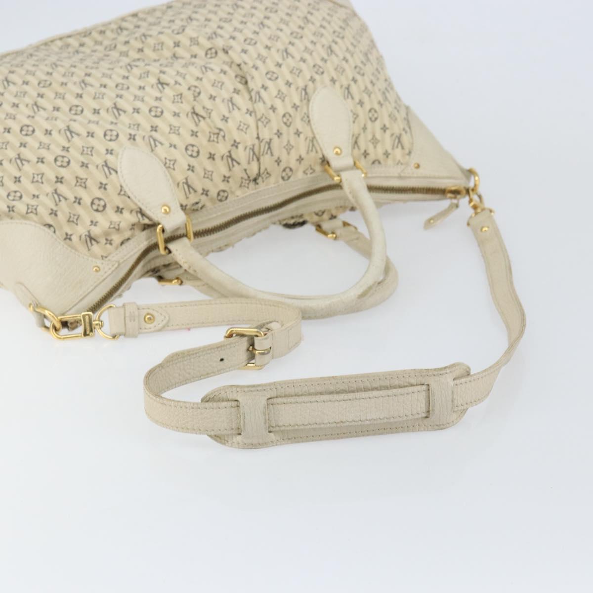 LOUIS VUITTON Monogram Mini Lin Croisette Marina GM Bag Blue M95492 Auth 156543