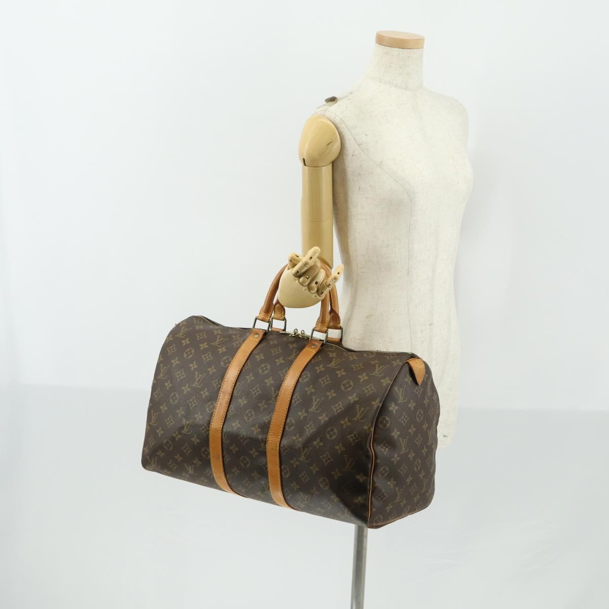 LOUIS VUITTON Monogram Keepall 45 Boston Bag M41428 LV Auth 156591