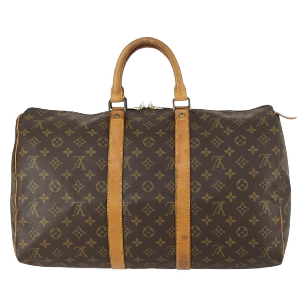 LOUIS VUITTON Monogram Keepall 45 Boston Bag M41428 LV Auth 156591