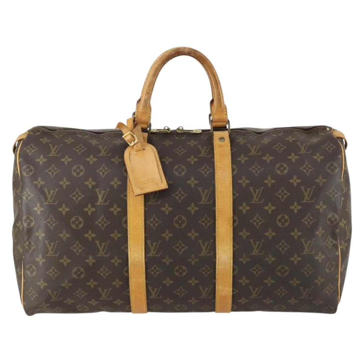 LOUIS VUITTON Monogram Keepall 50 Boston Bag M41426 LV Auth 156592