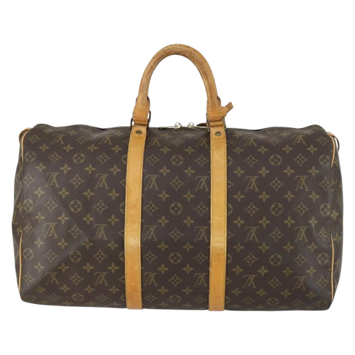 LOUIS VUITTON Monogram Keepall 50 Boston Bag M41426 LV Auth 156592