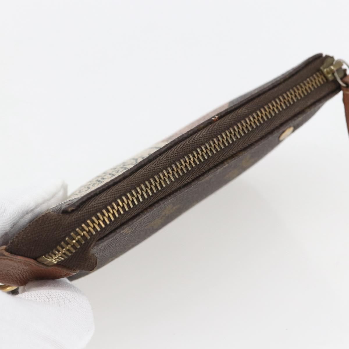 LOUIS VUITTON Monogram Label Collection Trousse Cre Pouch M63800 LV Auth 156625