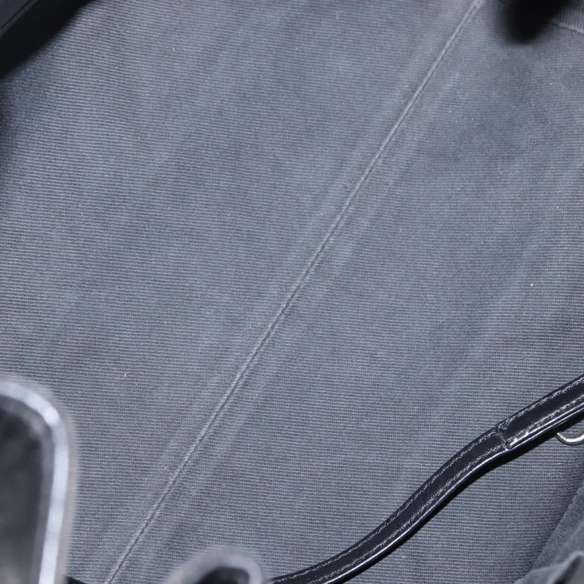 CHANEL Matelasse Chain Shoulder Bag Canvas Black Silver CC Auth 156626V