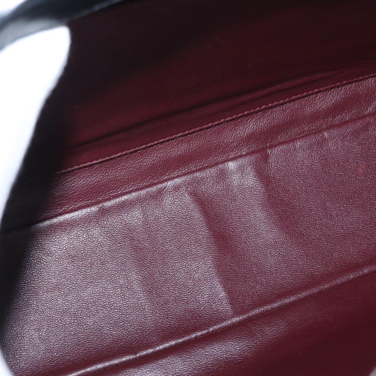 CHANEL Matelasse 30 Chain Shoulder Bag Lamb Skin Black Gold CC Auth 156627SAV