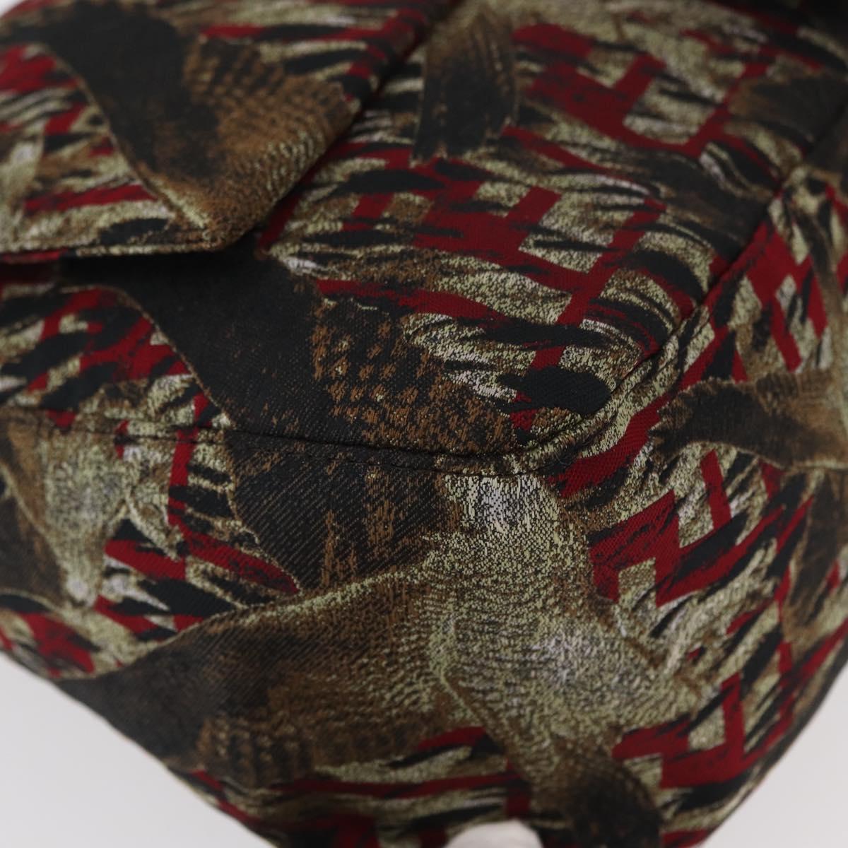 FENDI Zucca Canvas Mamma Baguette Shoulder Bag Brown Auth 156653SAM